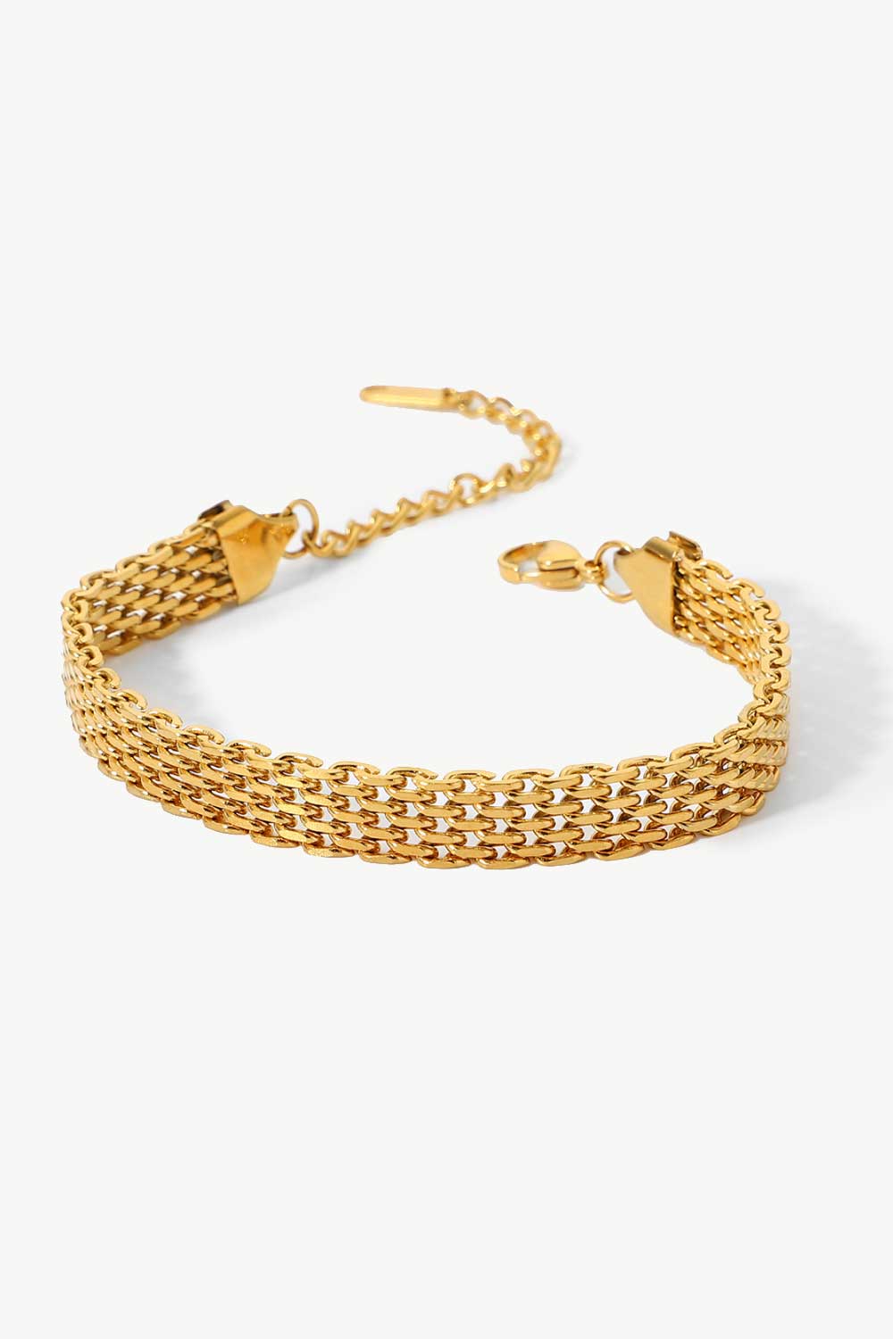 18K Gold-Plated Wide Chain Bracelet-BRACELETS-[Adult]-[Female]-Gold-One Size-2022 Online Blue Zone Planet