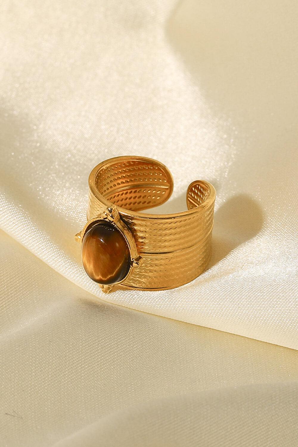18K Gold-Plated Wide Open Ring-TOPS / DRESSES-[Adult]-[Female]-2022 Online Blue Zone Planet