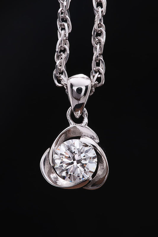 18K White Gold Lab-Grown Diamond Necklace-PENDANTS-[Adult]-[Female]-Silver-One Size-2022 Online Blue Zone Planet