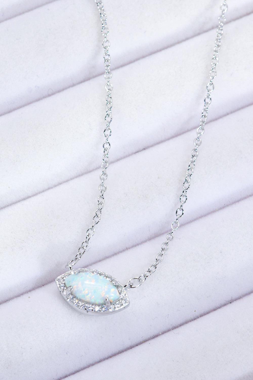 18k Rose Gold-Plated Opal Pendant Necklace BLUE ZONE PLANET