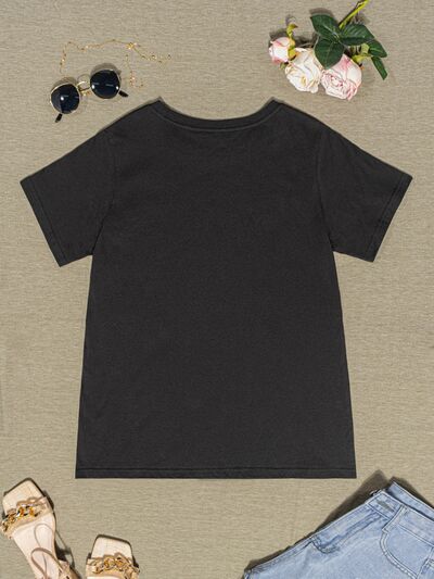 Round Neck Short Sleeve T-Shirt Trendsi