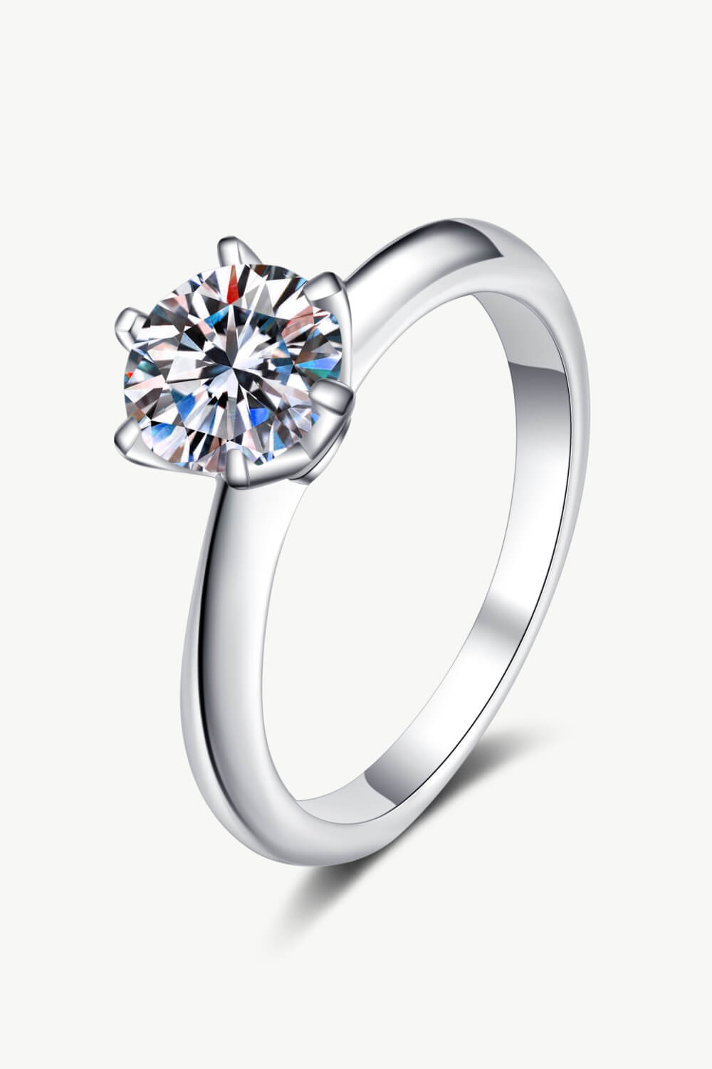 1.5 Carat Moissanite Adjustable Ring-RINGS-[Adult]-[Female]-Silver-4-2022 Online Blue Zone Planet