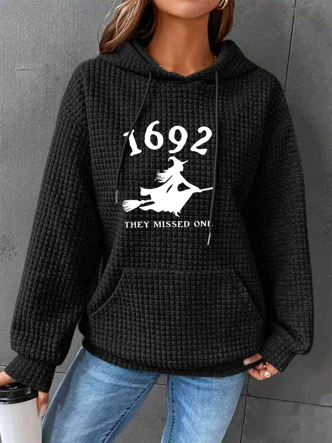 1962 THEY MISSED ONE Graphic Hoodie with Front Pocket BLUE ZONE PLANET