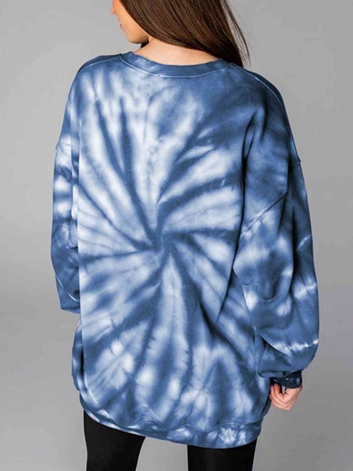 WEEKEND LOVER Graphic Tie-Dye Sweatshirt BLUE ZONE PLANET