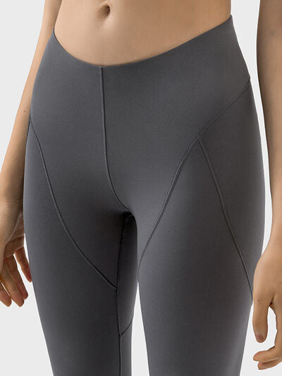 Mid-Rise Waist Active Pants Trendsi