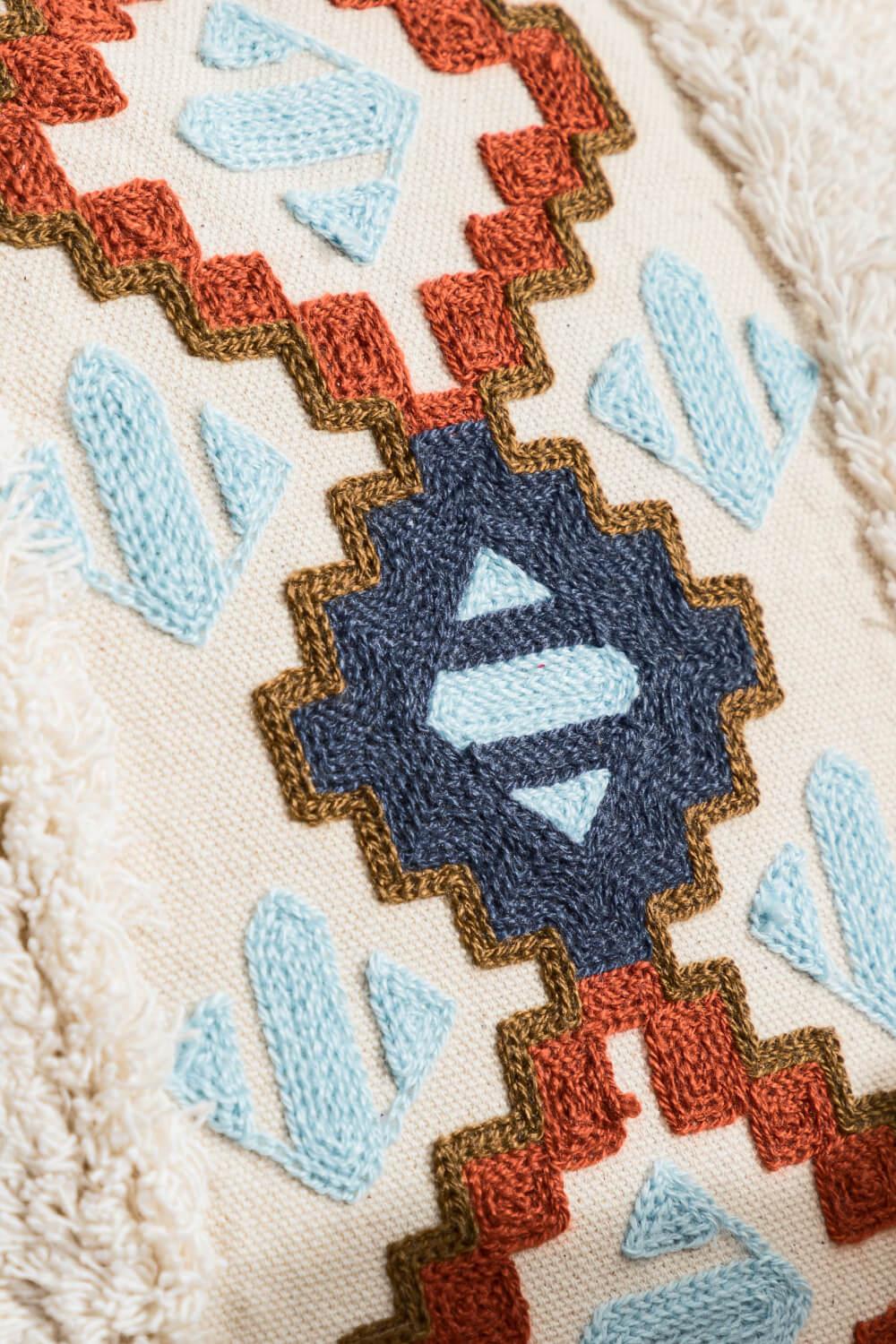 2 Picks Embroidered Fringe Detail Pillow Cover-TOPS / DRESSES-[Adult]-[Female]-Blue Zone Planet