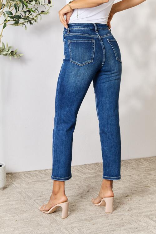 BAYEAS Cropped Straight Jeans BLUE ZONE PLANET