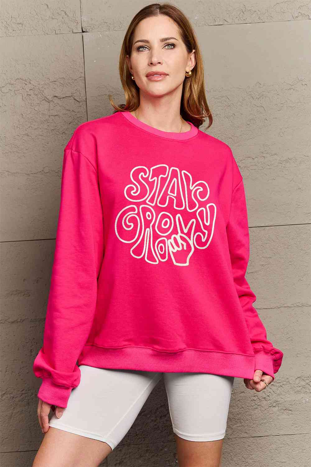 Simply Love Full Size Graphic Sweatshirt BLUE ZONE PLANET