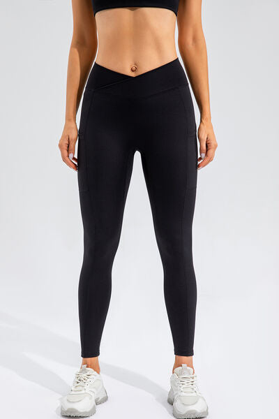 Blue Zone Planet |  High Waist Active Leggings with Pockets BLUE ZONE PLANET