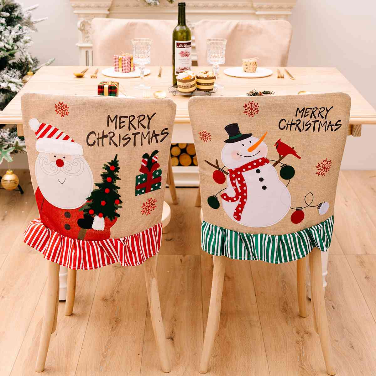 MERRY CHRISTMAS Chair Cover BLUE ZONE PLANET