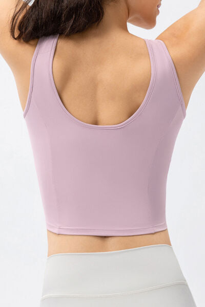 Round Neck Wide Strap Active Tank-TOPS / DRESSES-[Adult]-[Female]-2022 Online Blue Zone Planet