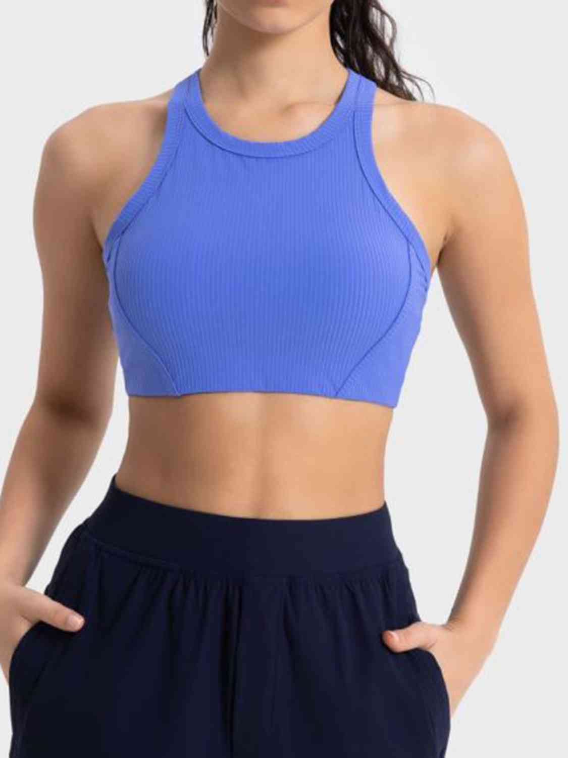 Wide Strap Cropped Sport Tank BLUE ZONE PLANET