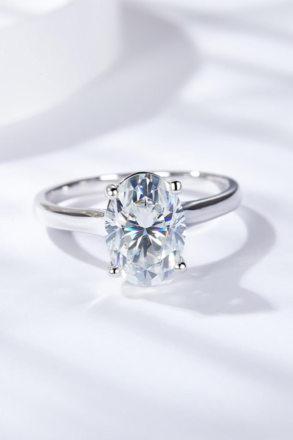 2.5 Carat Moissanite Solitaire Ring BLUE ZONE PLANET