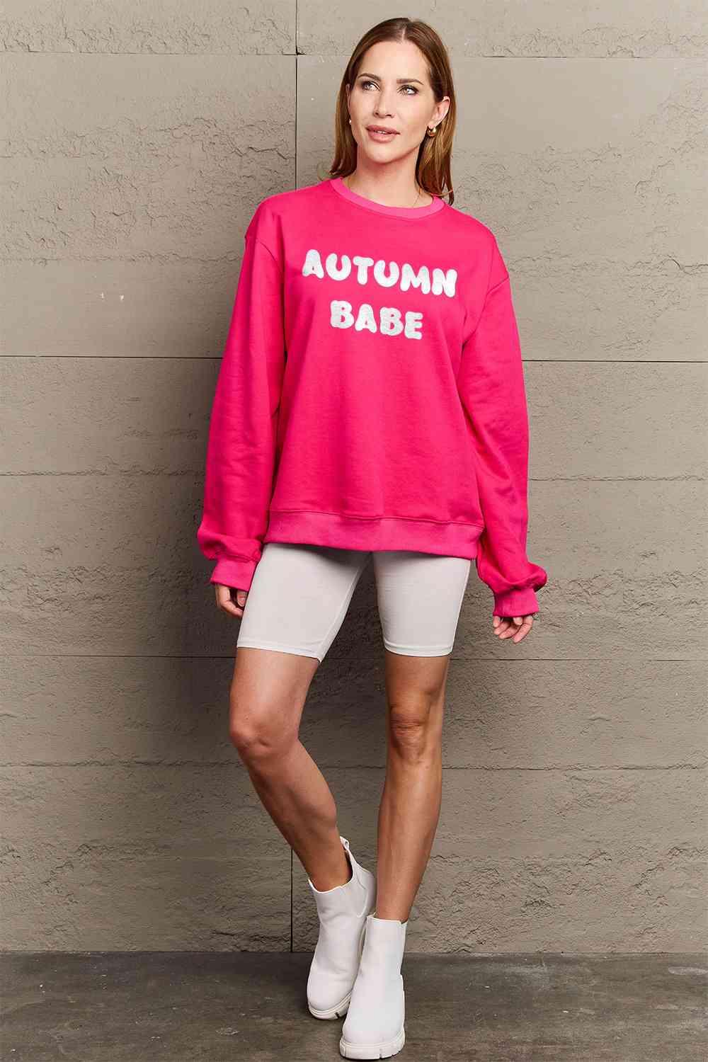 Simply Love Full Size AUTUMN BABE Graphic Sweatshirt BLUE ZONE PLANET