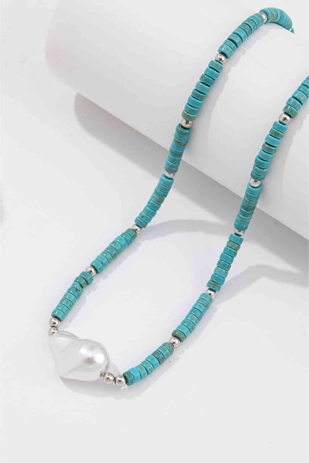 Turquoise & Pearl Necklace BLUE ZONE PLANET