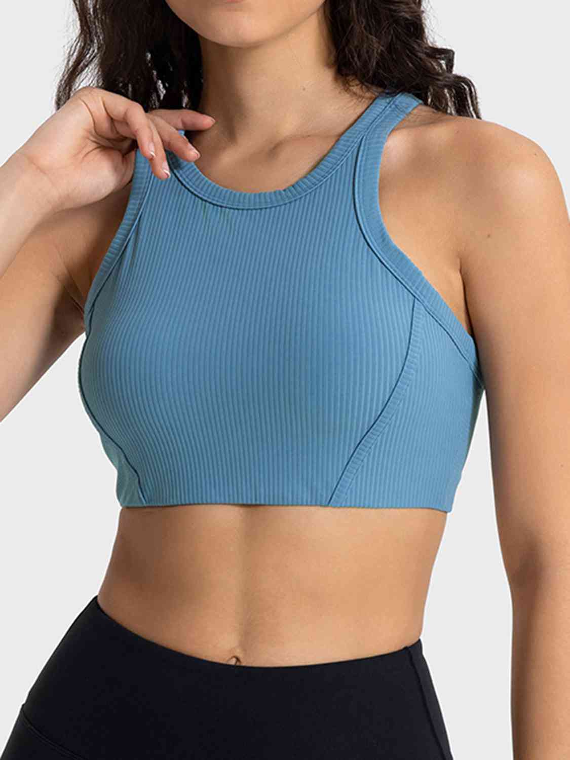 Wide Strap Cropped Sport Tank BLUE ZONE PLANET