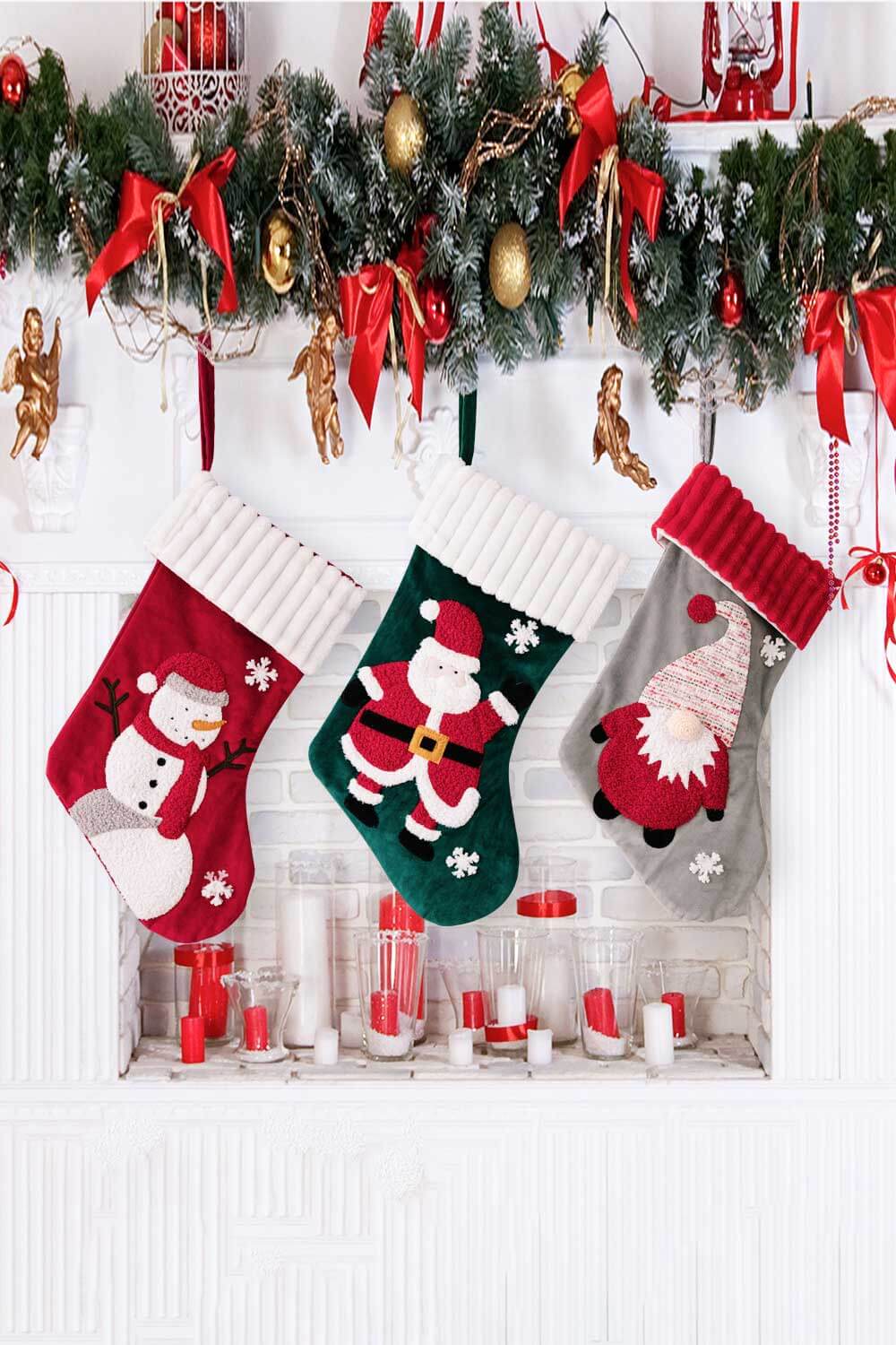 3-Pack Christmas Stocking Ornaments-TOPS / DRESSES-[Adult]-[Female]-Santa/Sonwman/Gnome-One Size/3 Pack-2022 Online Blue Zone Planet