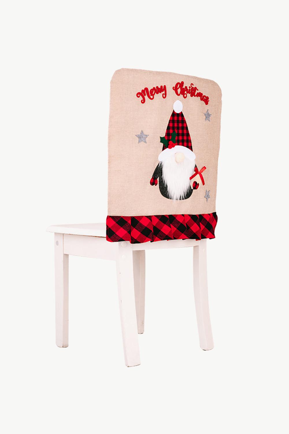 3-Pack Plaid Christmas Gnome Chair Covers-TOPS / DRESSES-[Adult]-[Female]-Black/Red/Brown-One Size/3 Pack-2022 Online Blue Zone Planet