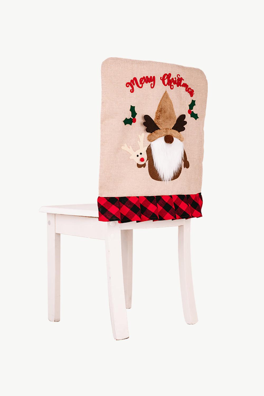 3-Pack Plaid Christmas Gnome Chair Covers-TOPS / DRESSES-[Adult]-[Female]-Black/Red/Brown-One Size/3 Pack-2022 Online Blue Zone Planet