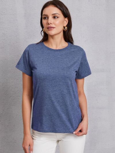 Round Neck Short Sleeve T-Shirt Trendsi