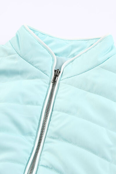 Zip Up Sleeveless Jacket with Pockets BLUE ZONE PLANET