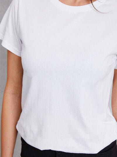 Round Neck Short Sleeve T-Shirt Trendsi