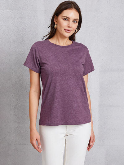 Round Neck Short Sleeve T-Shirt Trendsi