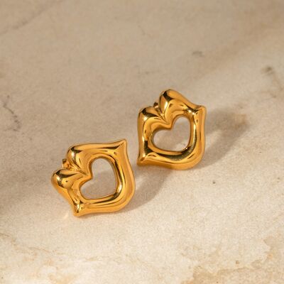 Lip 18K Gold-Plated Stud Earrings-EARRINGS-[Adult]-[Female]-Gold-One Size-2022 Online Blue Zone Planet