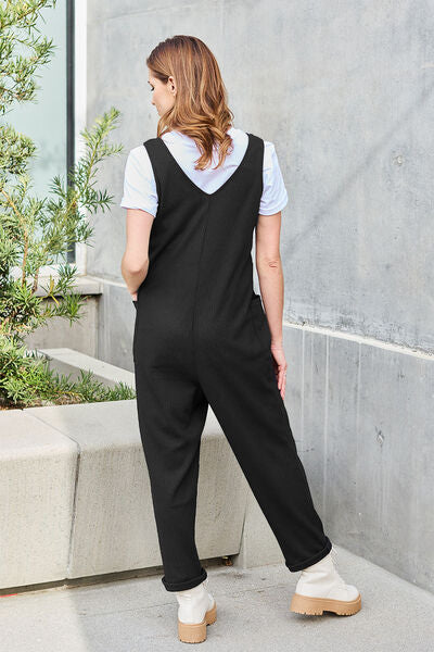 Double Take Full Size Sleeveless Straight Jumpsuit Trendsi