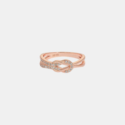 Zircon 925 Sterling Silver Ring-RINGS-[Adult]-[Female]-Rose Gold-5-2022 Online Blue Zone Planet