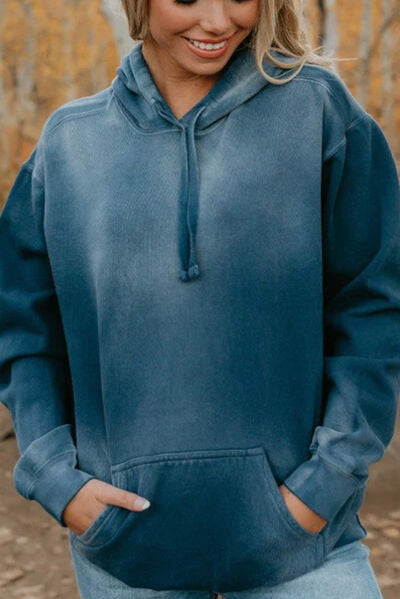 Blue Zone Planet |  Drawstring Pocketed Dropped Shoulder Hoodie BLUE ZONE PLANET