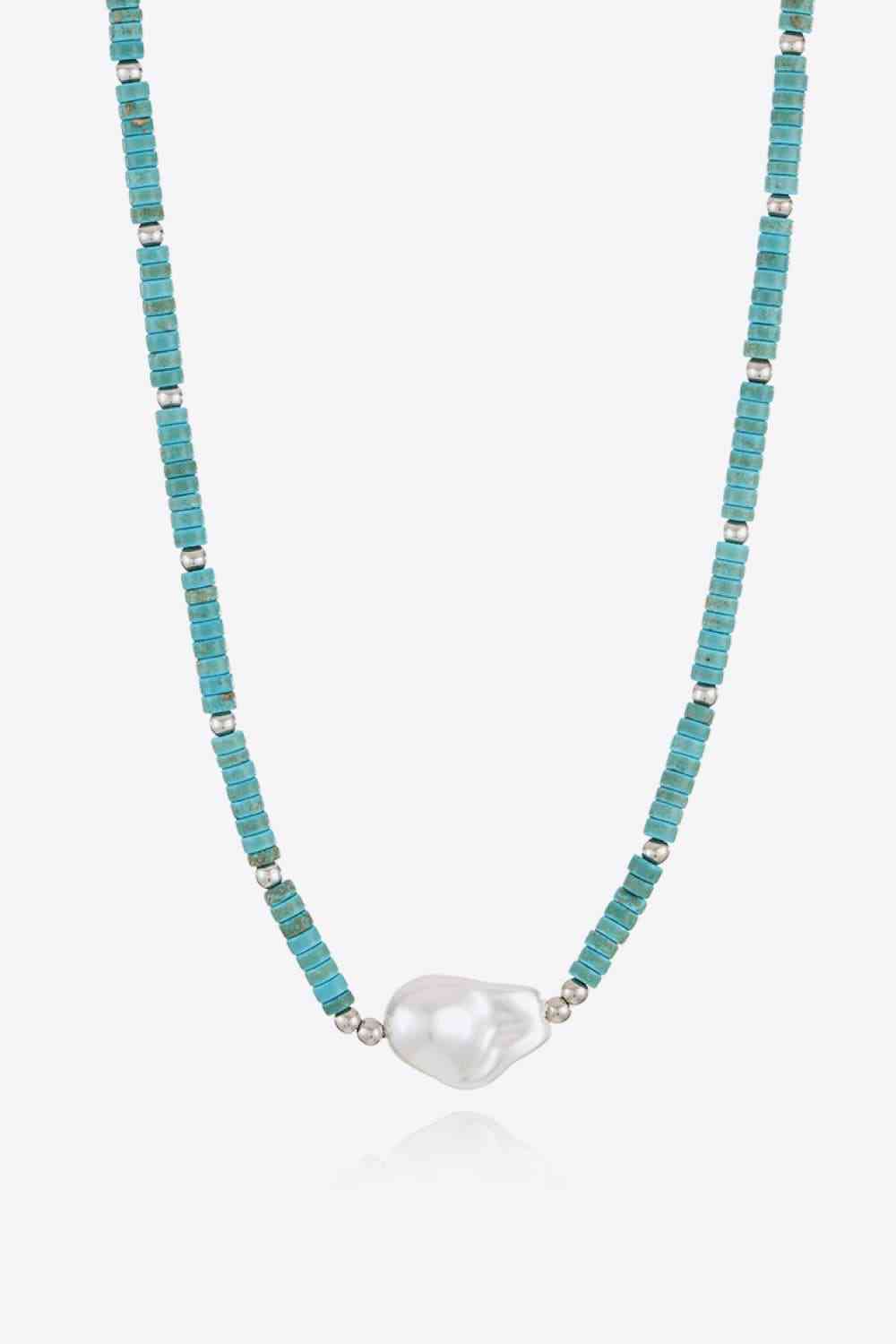 Turquoise & Pearl Necklace BLUE ZONE PLANET