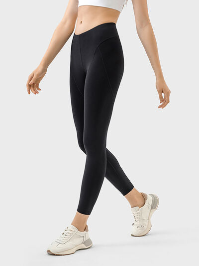 Mid-Rise Waist Active Pants Trendsi