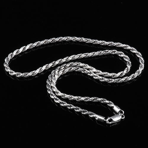 23.6" Snake Chain 925 Sterling Silver Necklace BLUE ZONE PLANET