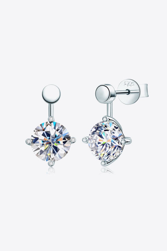 4 Carat Moissanite Drop Earrings BLUE ZONE PLANET