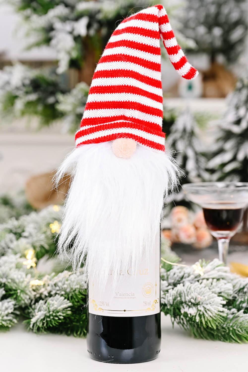 4-Pack Christmas Faceless Gnome Wine Bottle Covers-[Adult]-[Female]-Santa Hat-One Size/4 Pack-2022 Online Blue Zone Planet