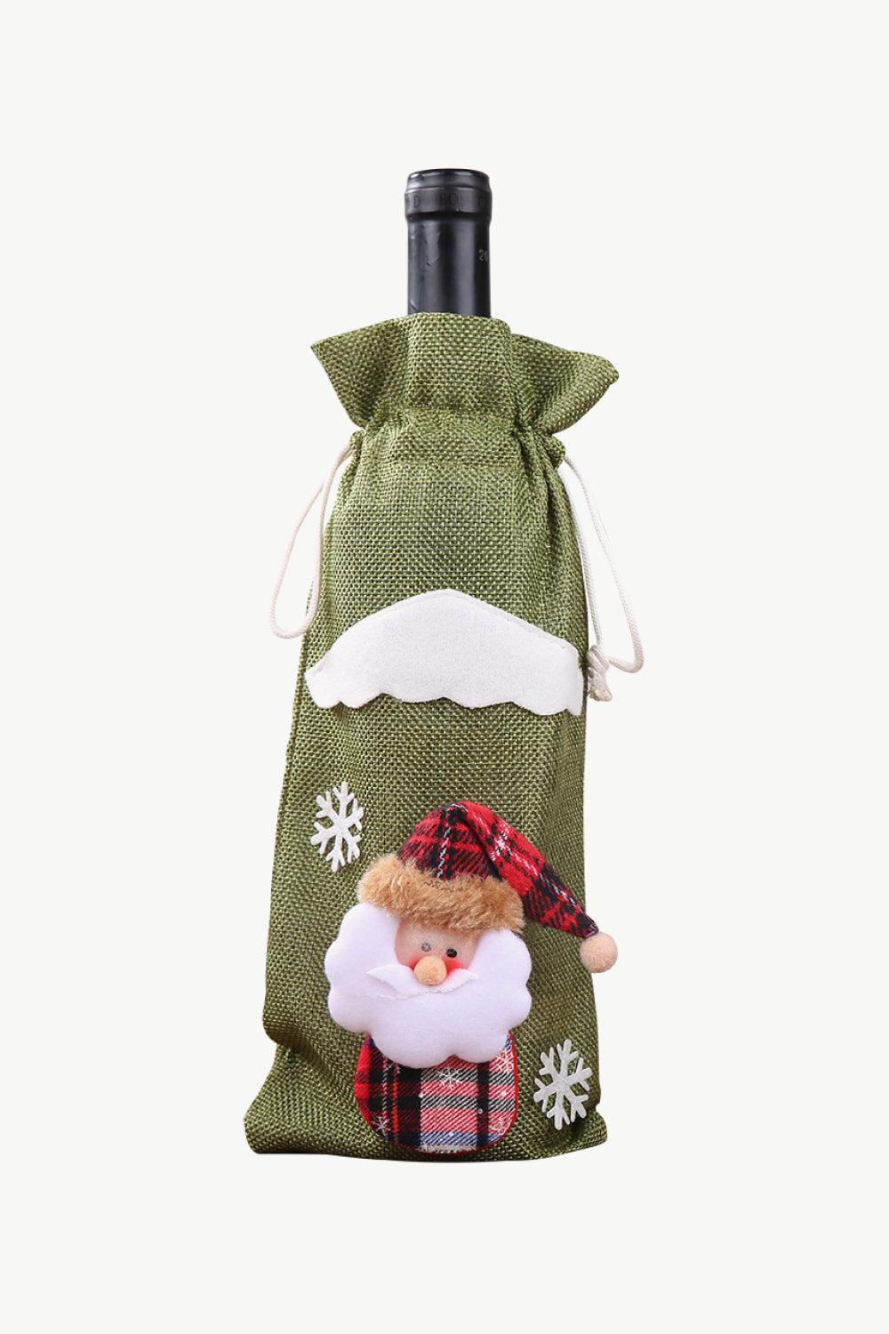 4-Pack Christmas Gnome Bottle Cover-[Adult]-[Female]-Red/Green/Beige Snowman/Beige Elk-One Size/4 Pack-2022 Online Blue Zone Planet