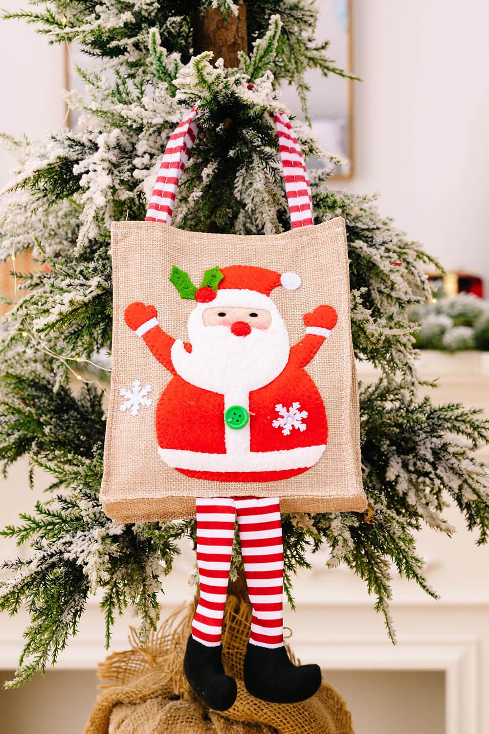 4-Pack Christmas Gnome Graphic Striped Gift Bag-[Adult]-[Female]-Santa/Snowman/Elk/Christmas Tree-One Size/4 Pack-2022 Online Blue Zone Planet