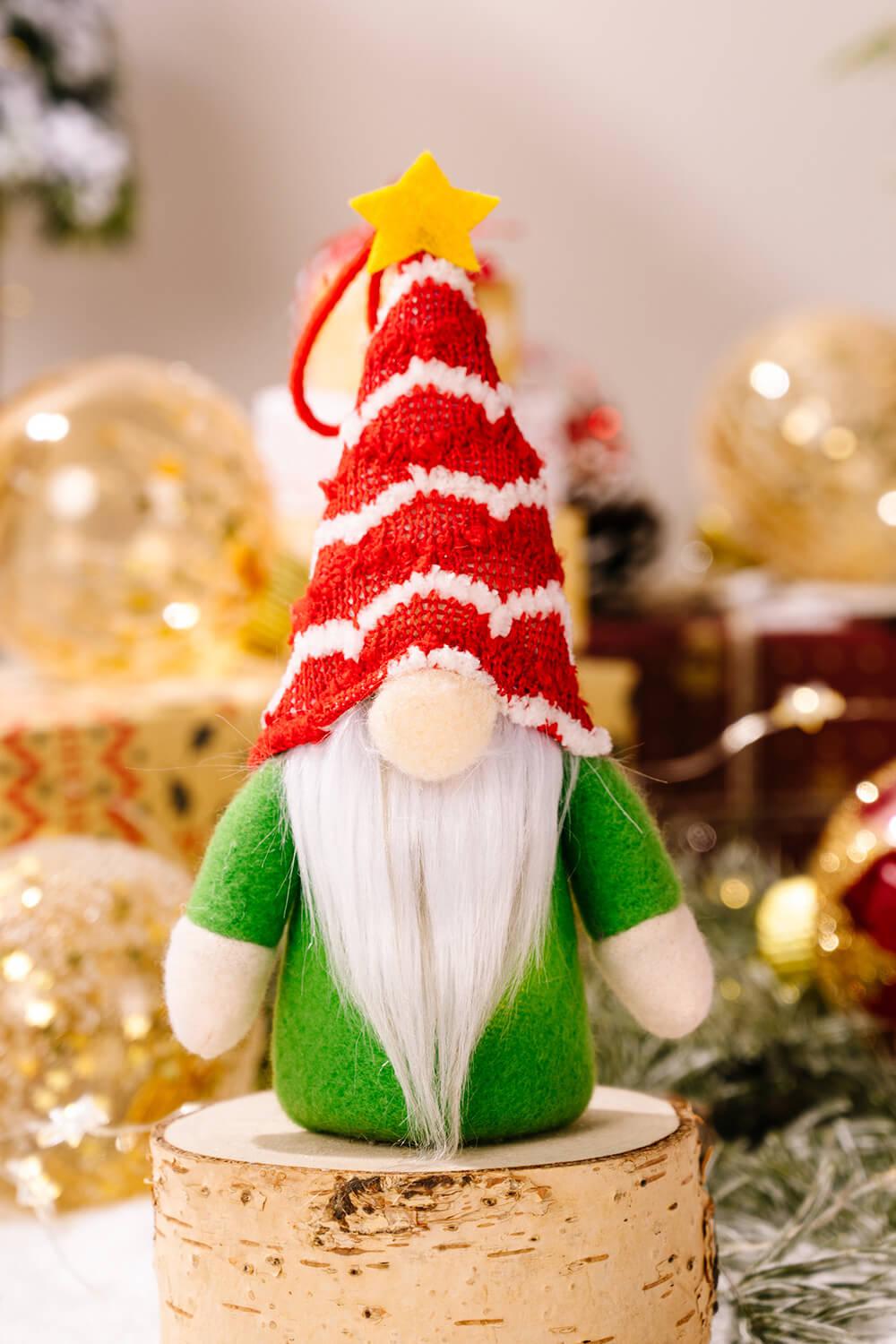 4-Pack Christmas Light-Up Faceless Gnome Hanging Widgets-TOPS / DRESSES-[Adult]-[Female]-Red Stripe/Green Stripe/Red/Green-One Size/4 Pack-2022 Online Blue Zone Planet