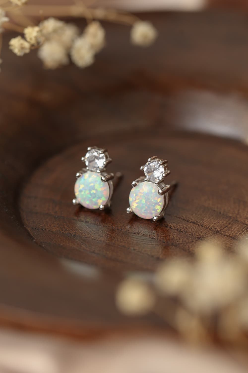 4-Prong Opal Stud Earrings BLUE ZONE PLANET