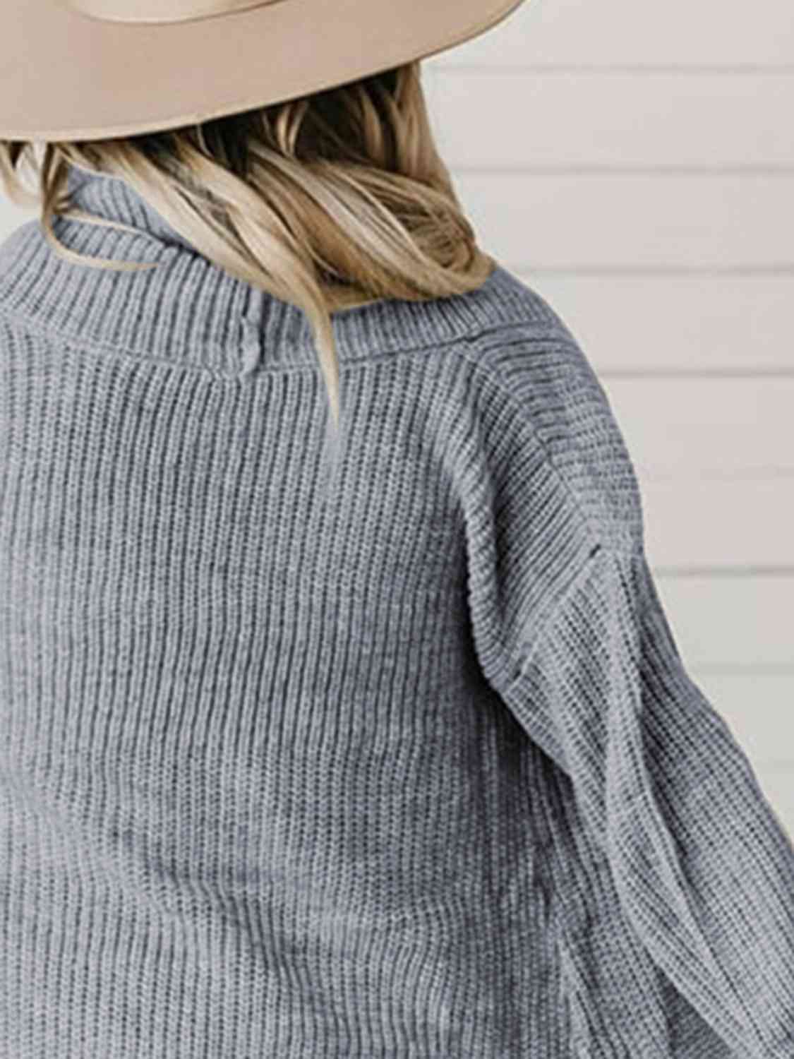 High-Low Open Front Cardigan with Pockets BLUE ZONE PLANET