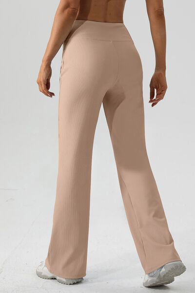 High Waist Straight Active Pants Trendsi