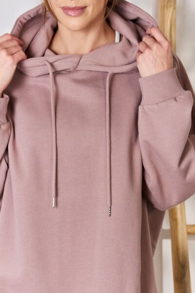 RISEN Oversized Hooded Sweatshirt Trendsi