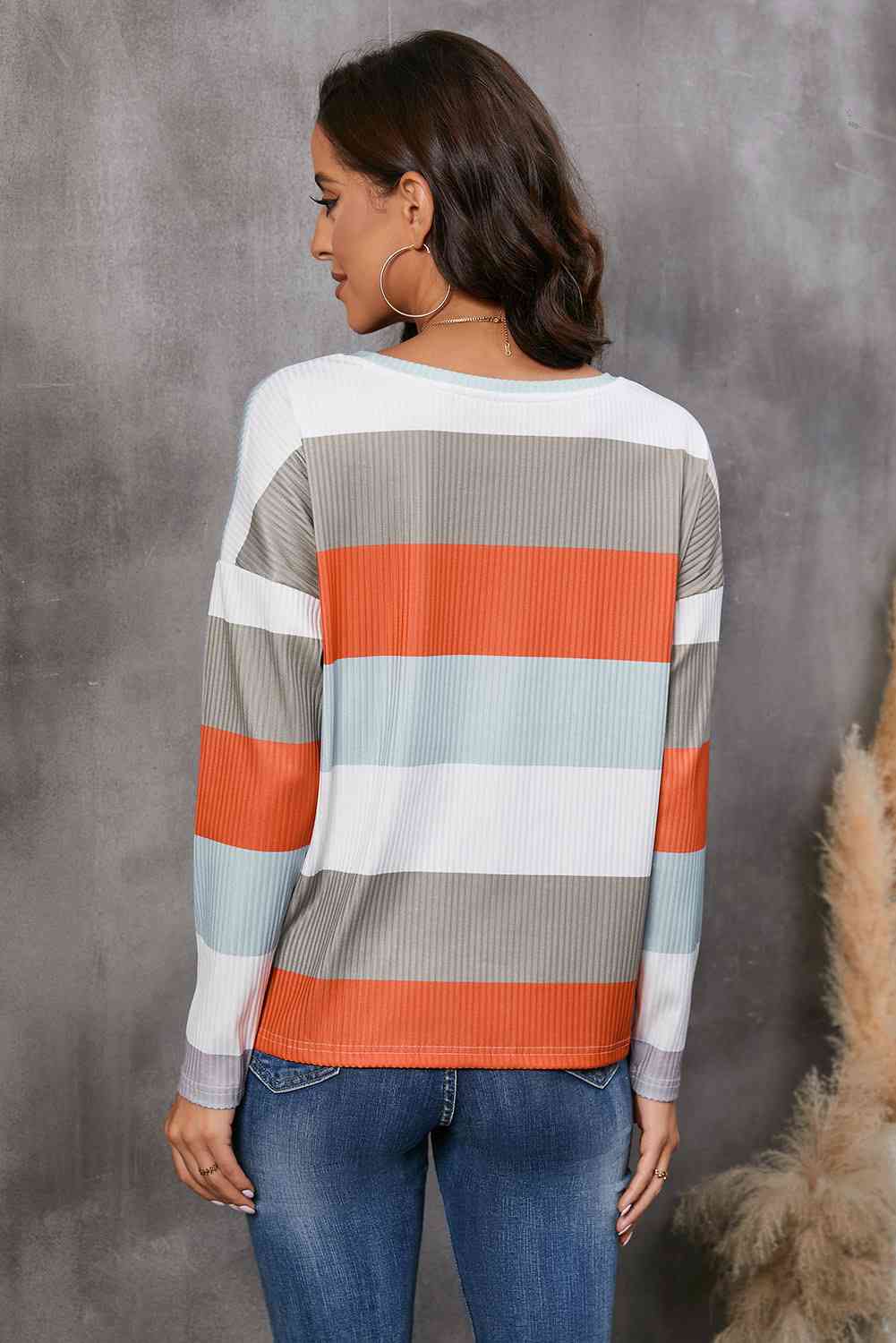 Wide Stripe Top with Pocket BLUE ZONE PLANET