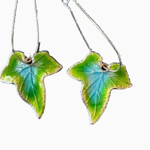 Alloy Leaf Drop Earrings BLUE ZONE PLANET