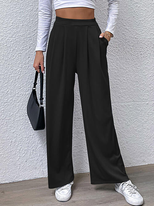 High Waist Straight Pants BLUE ZONE PLANET