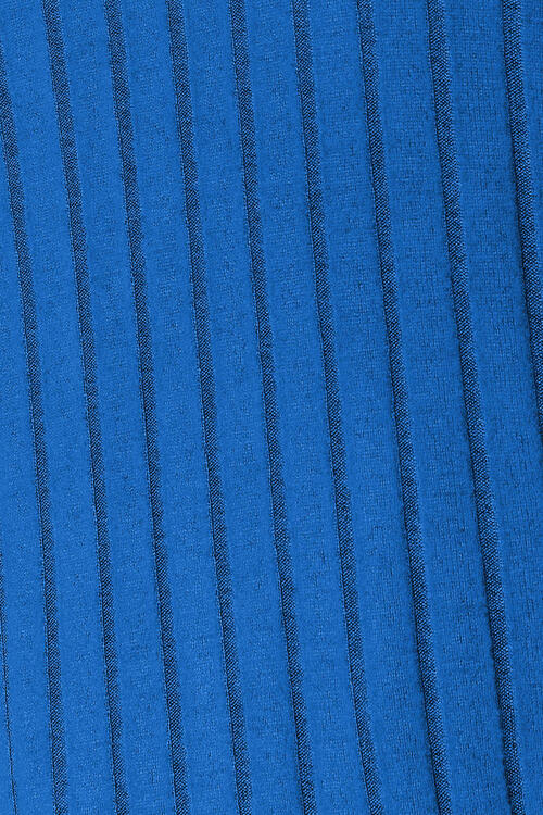 Basic Bae Full Size Ribbed Round Neck Slit T-Shirt BLUE ZONE PLANET