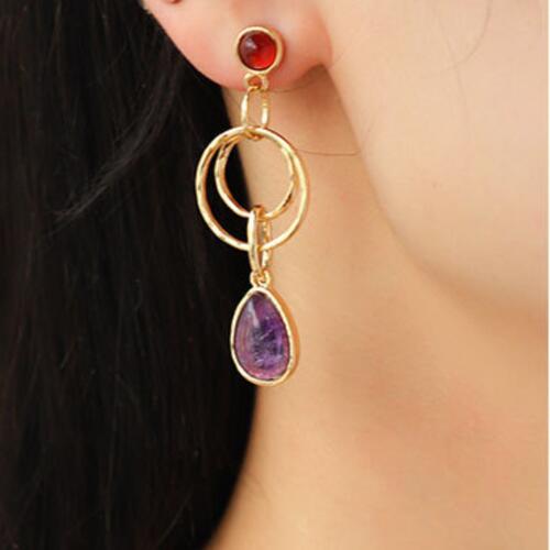 Teardrop Shape Alloy Dangle Earrings BLUE ZONE PLANET