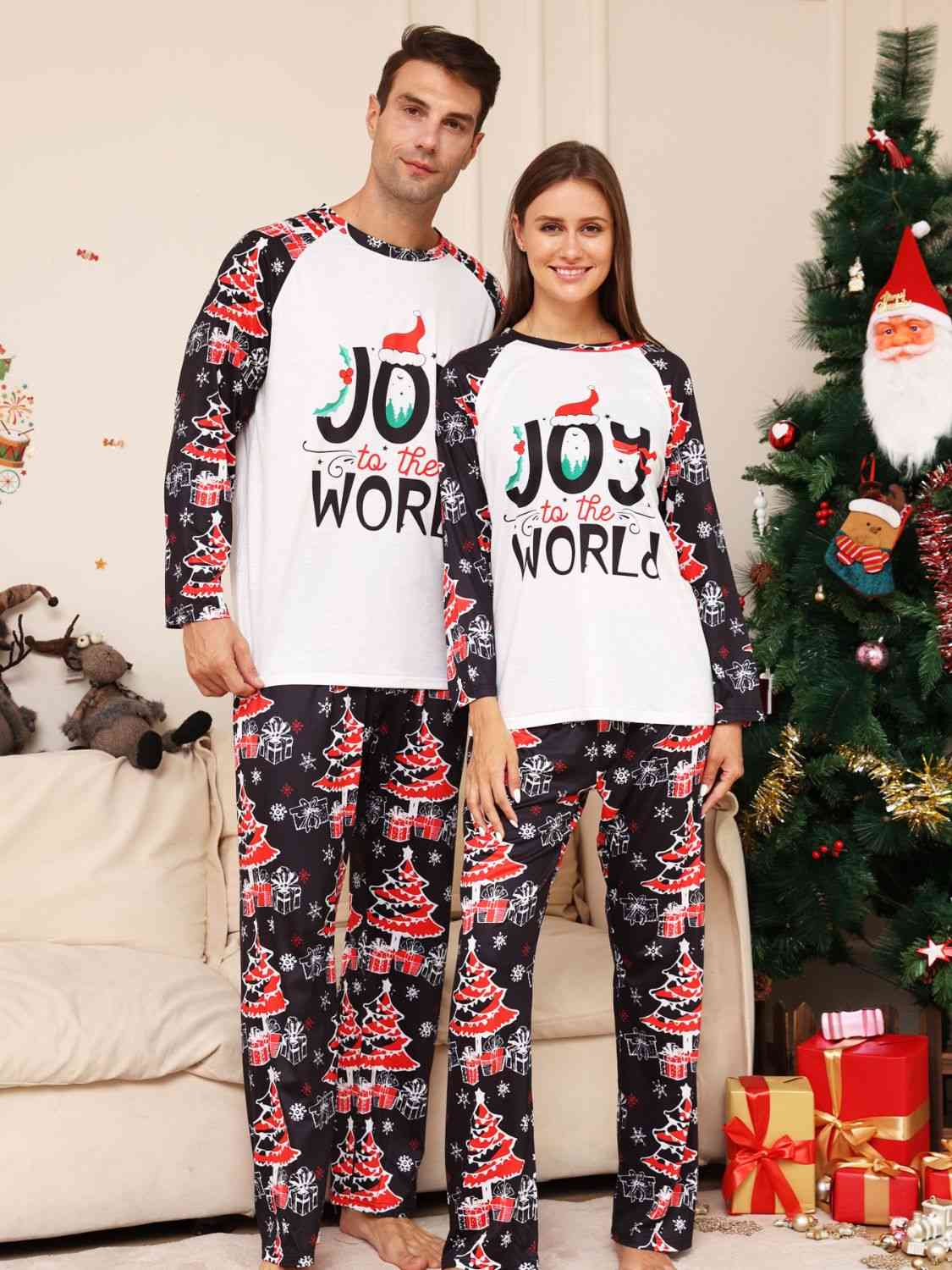 Full Size JOY TO THE WORLD Graphic Two-Piece Set BLUE ZONE PLANET