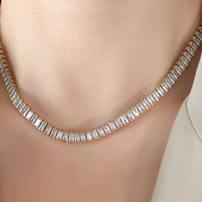 Titanium Steel Gold-Plated Necklace Trendsi